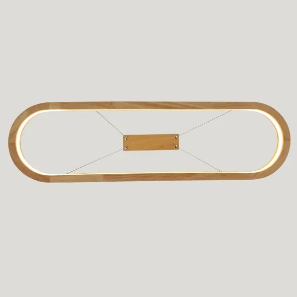 Brilagi - Lustru LED UMEA WOOD suspendat pe cablu, LED/30W/230V, 70x20 cm, lemn