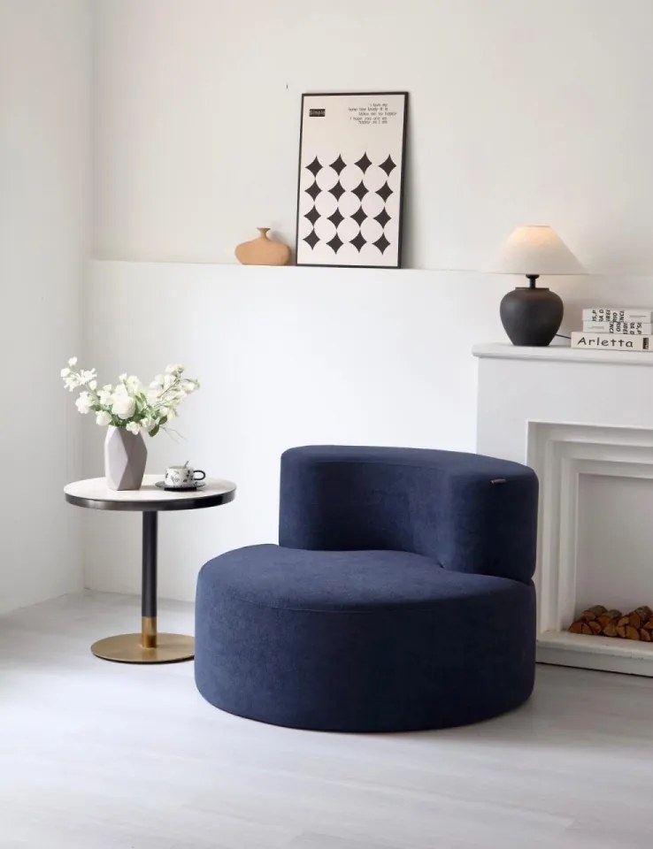 Fotoliu rotund din spumă cu memorie HD – design premium și confort absolut (Culoare: Maro)