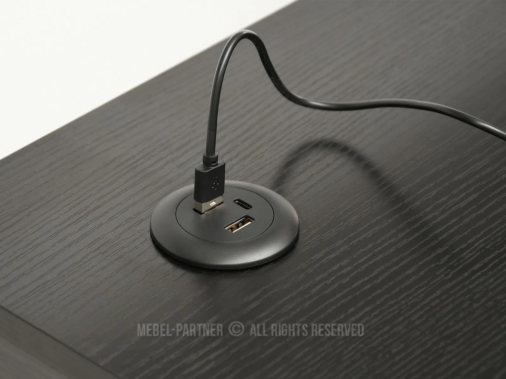 Masă PC Osto 120 (lemn negru + negru). 1109827