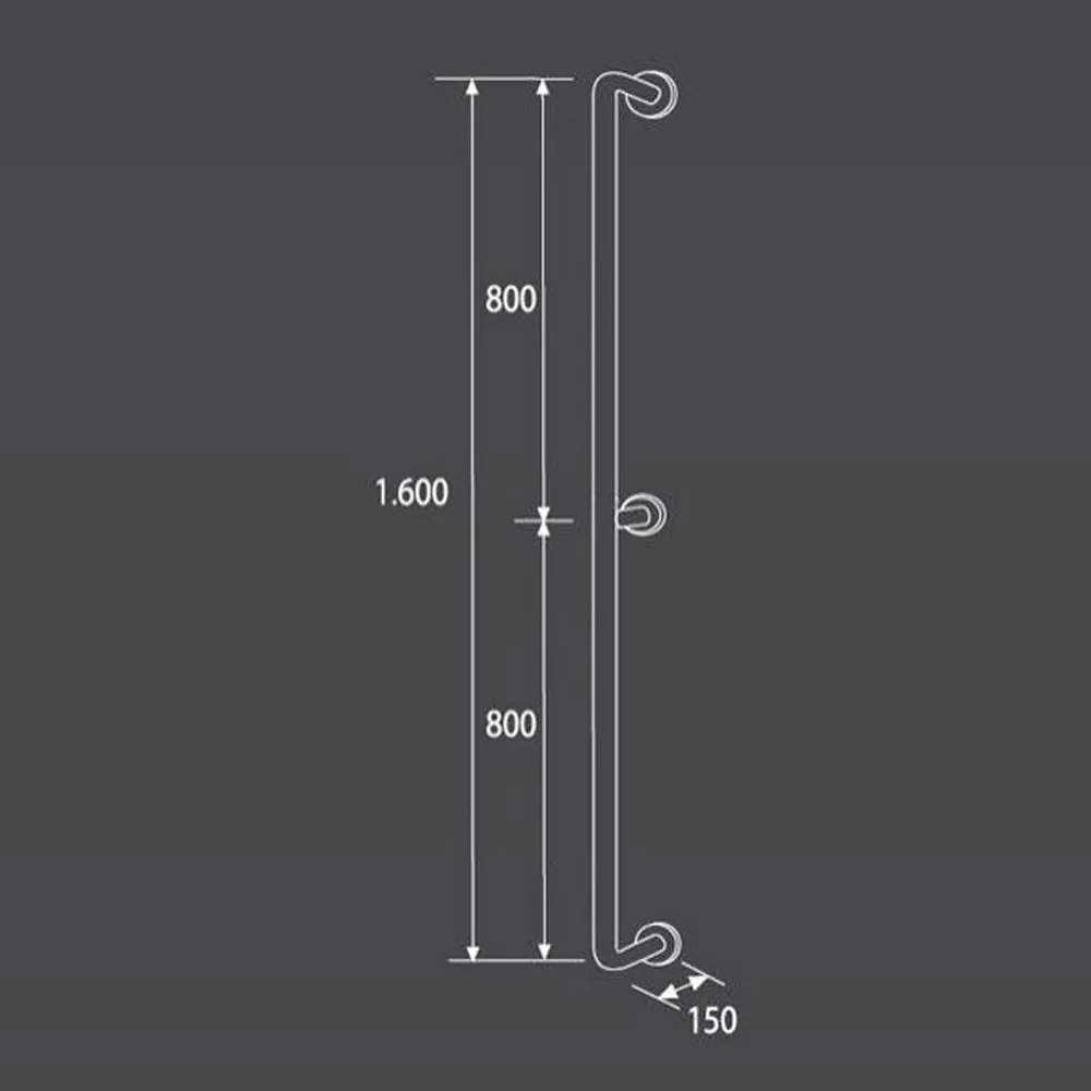 Bara suport ajutatoare verticala, 160 cm, alb, Thermomat