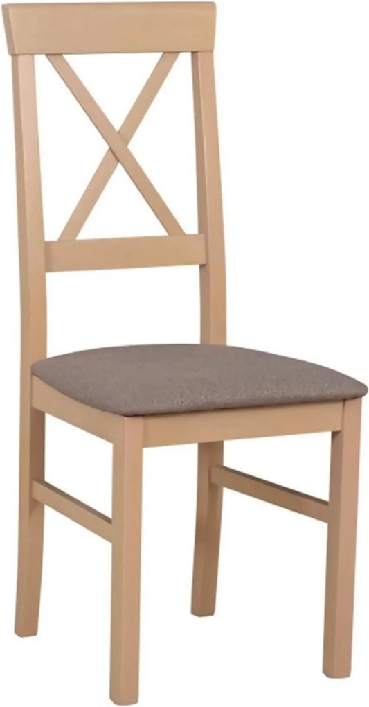 Scaun ALLA 3, maro/stejar sonoma, stofa clasica/lemn, 43x51x95 cm