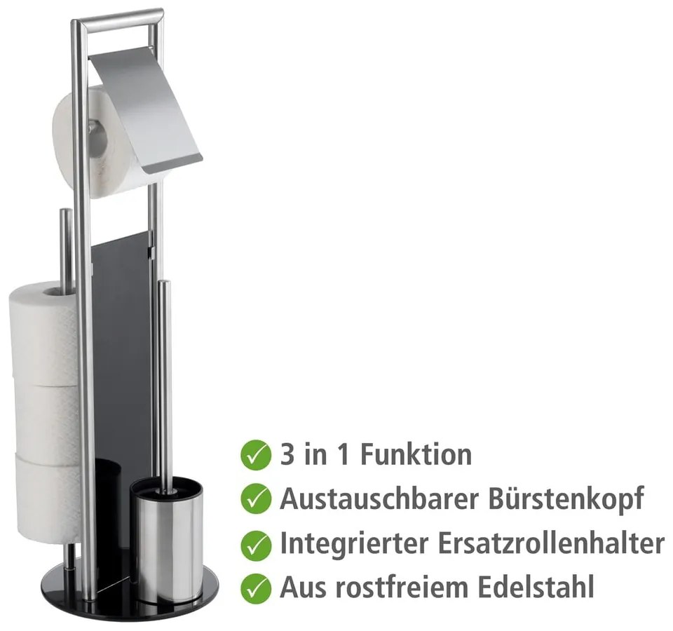 Suport pentru hârtie igienică argintiu mat din oțel inoxidabil Ravina – Wenko