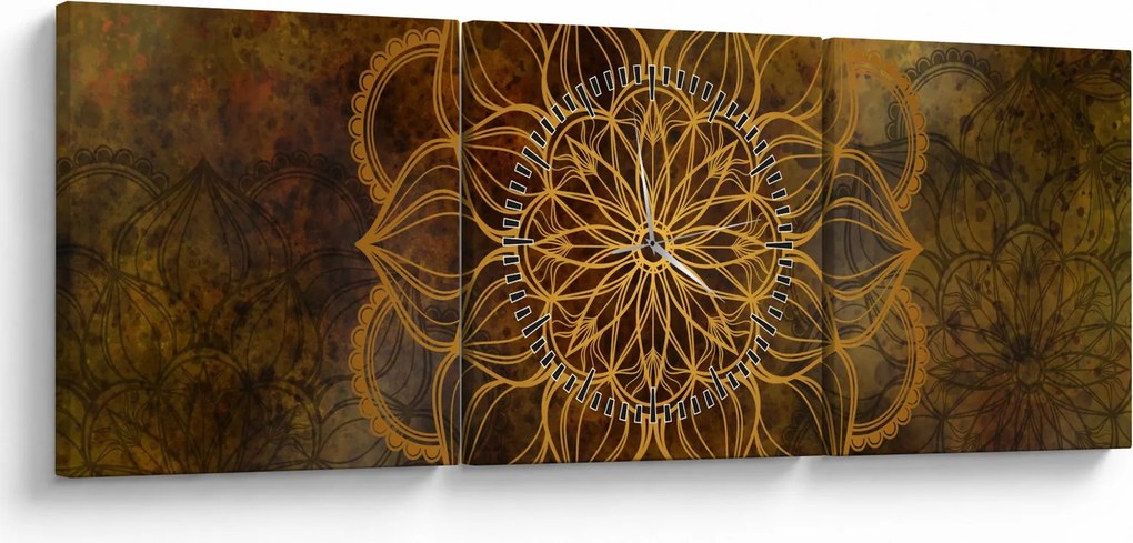 Tablou - Mandala bucuriei (cu ceas) (90x30 cm)