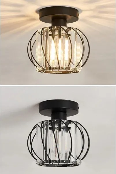 Plafonieră de tavan BELLA 1xE27/40W/230V, Ø 20 cm, neagră
