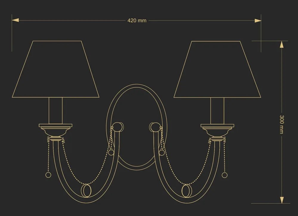 Aplica design clasic realizat manual Dorato