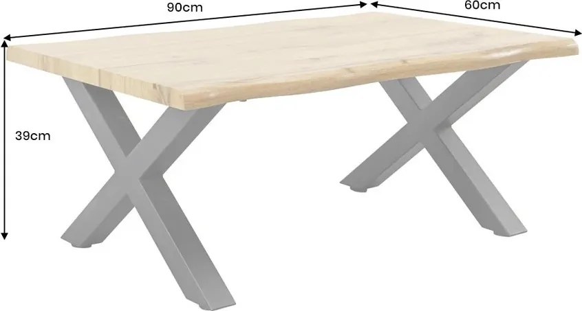 Masuta de cafea design industrial Wild 90x60cm