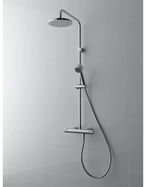 Set de duș cu baterie termostatică LAUFEN HF500957100600 CITYPRO crom