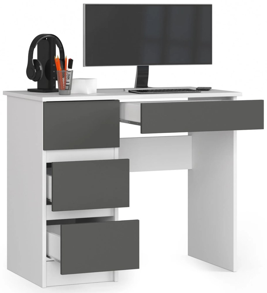 Masă PC Benicio II (Alb + gri) (S). 1070846