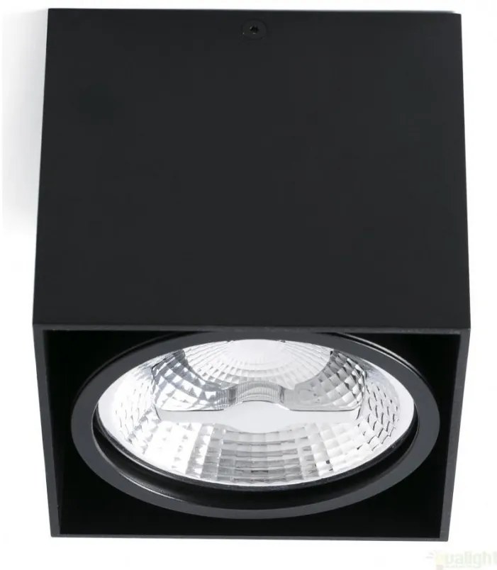 Plafonier cu 1 spot negru directionabil cu design modern, TECTO-1 63275