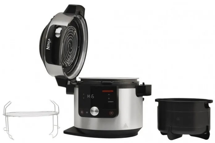 Multicooker Ninja Foodi MAX OL650EU, 1460W, 7,5 l, 12in1, SmartLid, Strat antiaderent, Multifunctional, Inox/negru