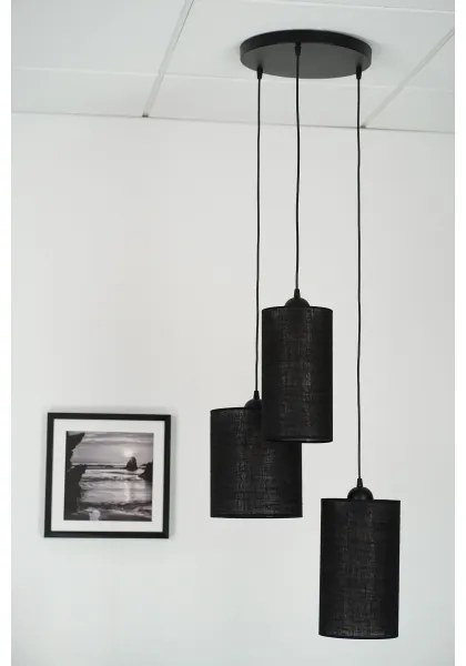 Brilagi - Lustr TUBES 3xE27/15W/230V negru pe cablu