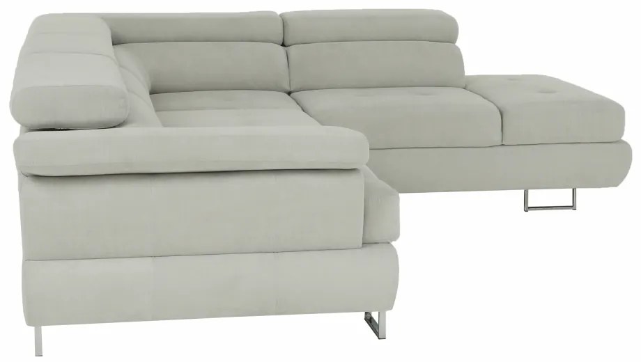 Set canapea cu spaţiu de depozitare, gri deschis, material textil, dreapta, BUTON R