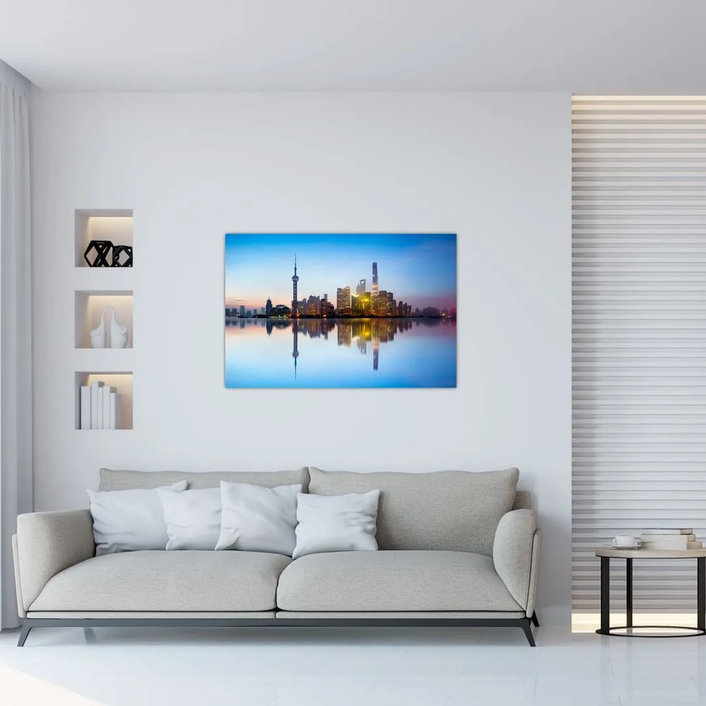 Tablou - Cerului dimineții deasupra Shanghaiului (90x60 cm)