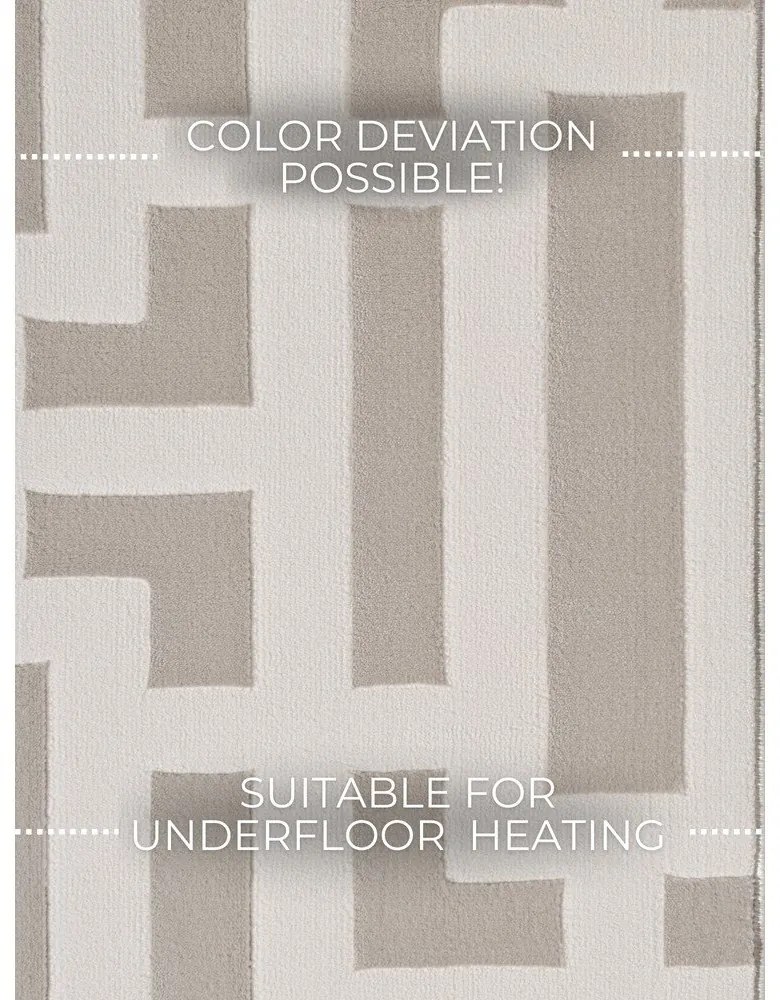 Covor tip traversă gri/crem 80x240 cm Perles Onyx – Elle Decoration