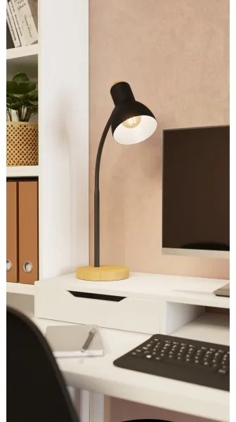 Lampă de masă VERADAL 1xE27/40W/230V neagră Eglo 98831