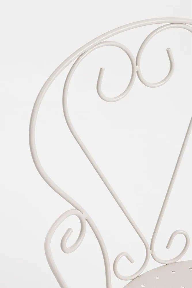 Scaun de grădină bej din metal Etienne – Bizzotto