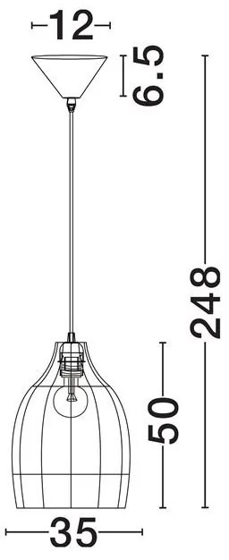 Lustra/Pendul ratan design natural SOLITA maro