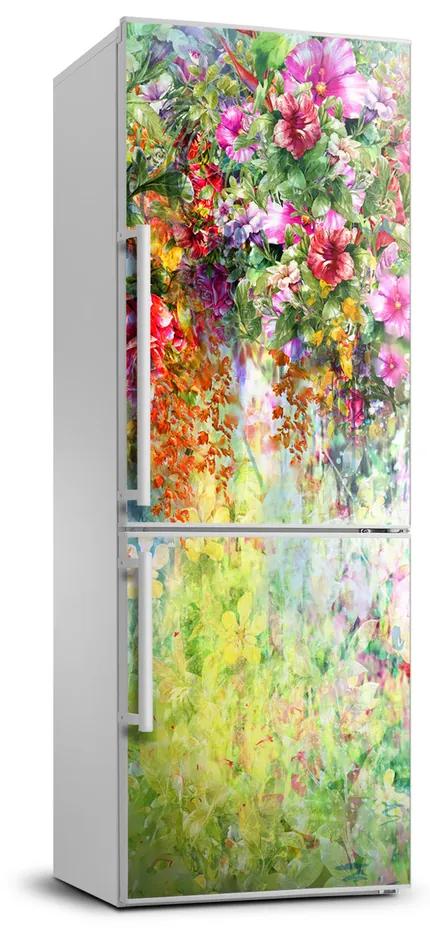 Foto Autocolant pentru piele al frigiderului flori