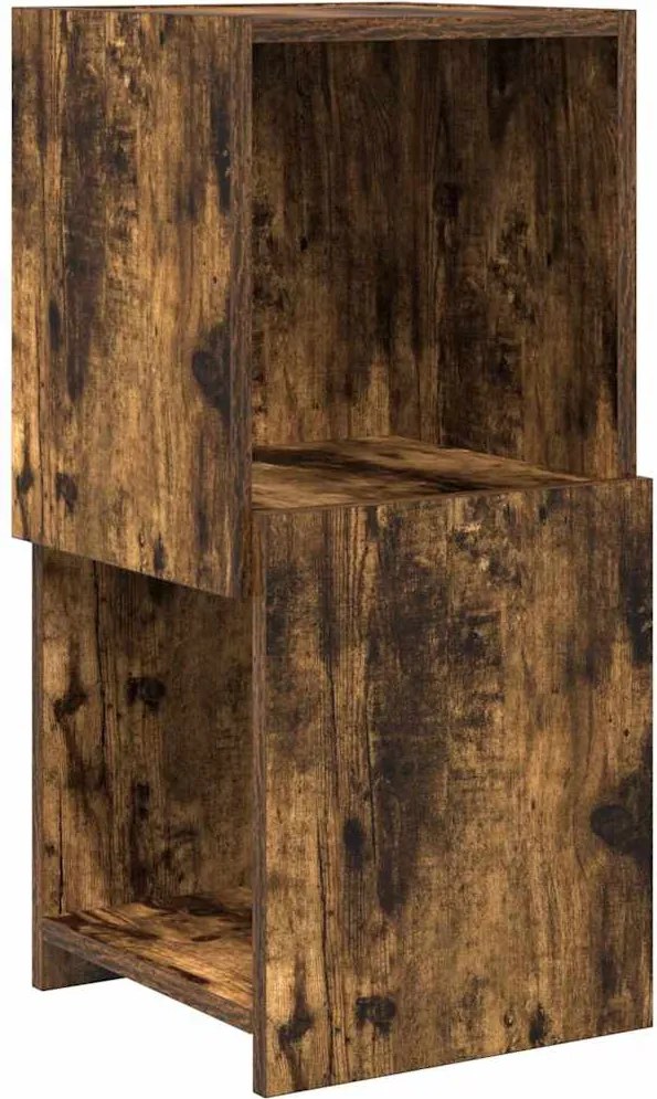 vidaXL Dulap de colț Stejar fumuriu 30,5x30x65cm Lemn compozit