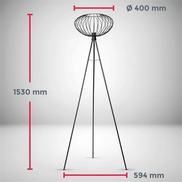 Lampadar RETRO 1xE27/40W/230V B.K. Licht 1470