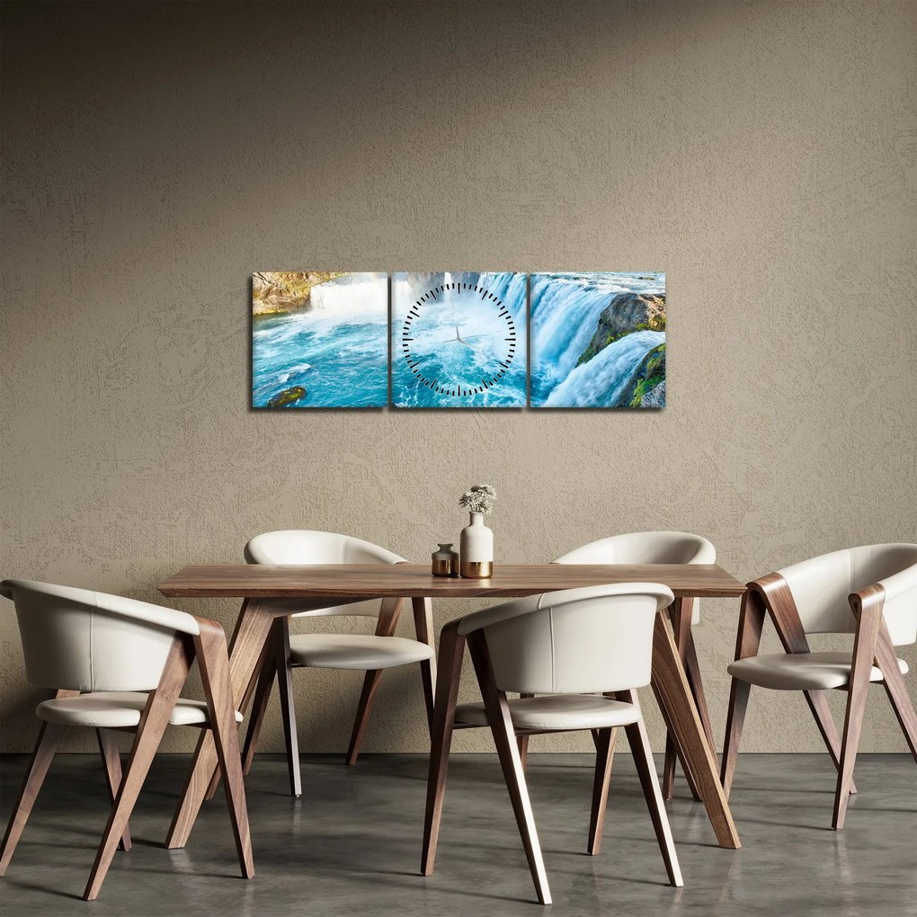 Tablou - Cascade (cu ceas) (90x30 cm)