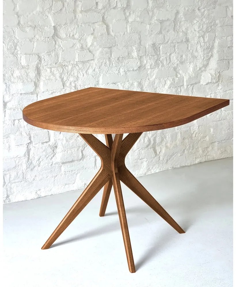 Masă de dining cu aspect de lemn de stejar 90x90 cm Jubi – Ragaba