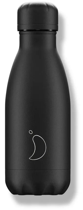 Sticlă termos Chilly's Bottles - neagră 260ml, ediția Original