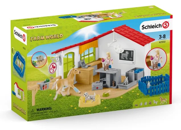 Cabinet veterinar Schleich 42502, pentru animalede casă