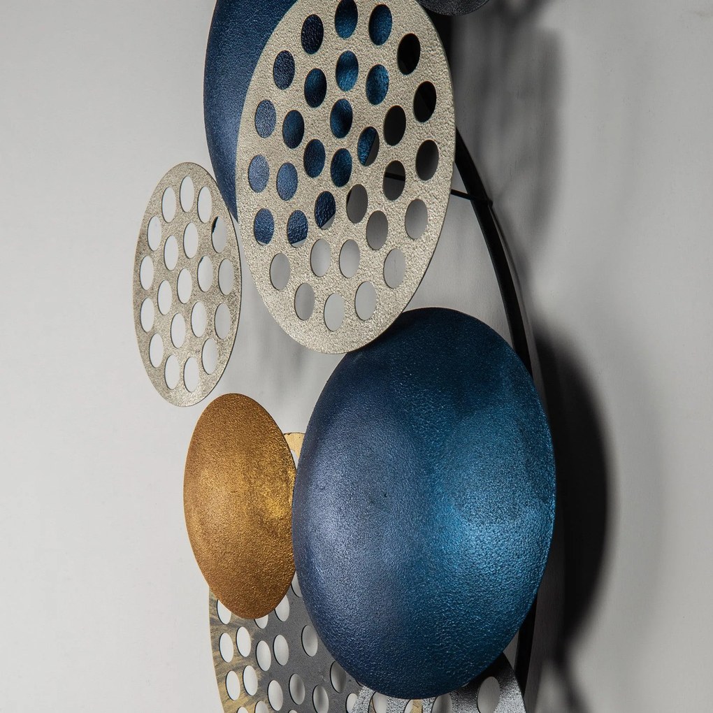 Decoratiune de perete Metal Enzo, Multicolor, 8x42x90 cm