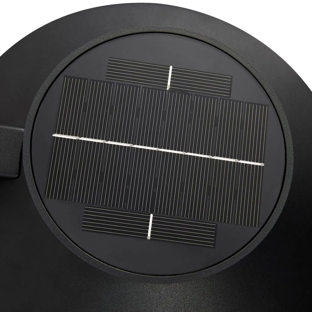 Aplica LED solara de exterior cu senzor de miscare IP44 Justina negru