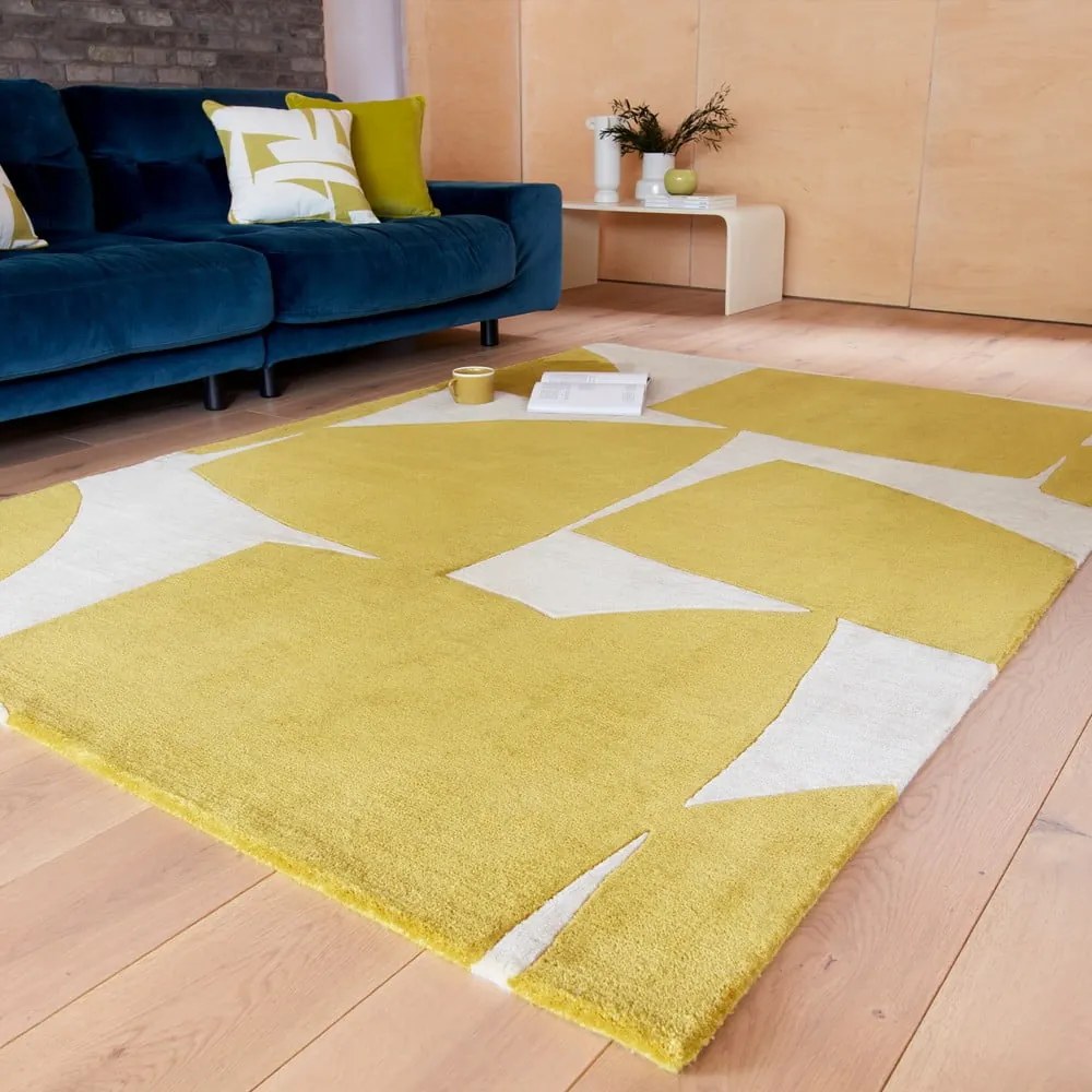 Covor galben ocru handmade din fibre reciclate 160x230 cm Romy – Asiatic Carpets