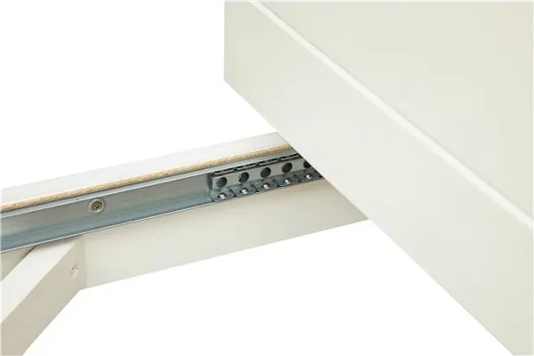 Masa pliabila, L90(180) 90 H80 cm, culoare alb antic, Lemn masiv