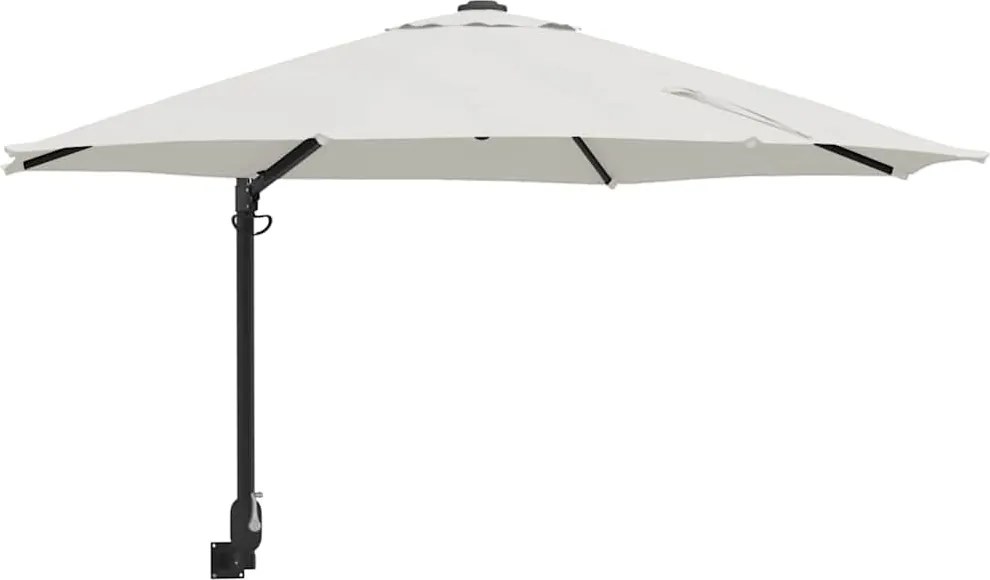 vidaXL Parasol de Grădină Nisipiu 248 x 248 x 148 cm Poliester și oțel