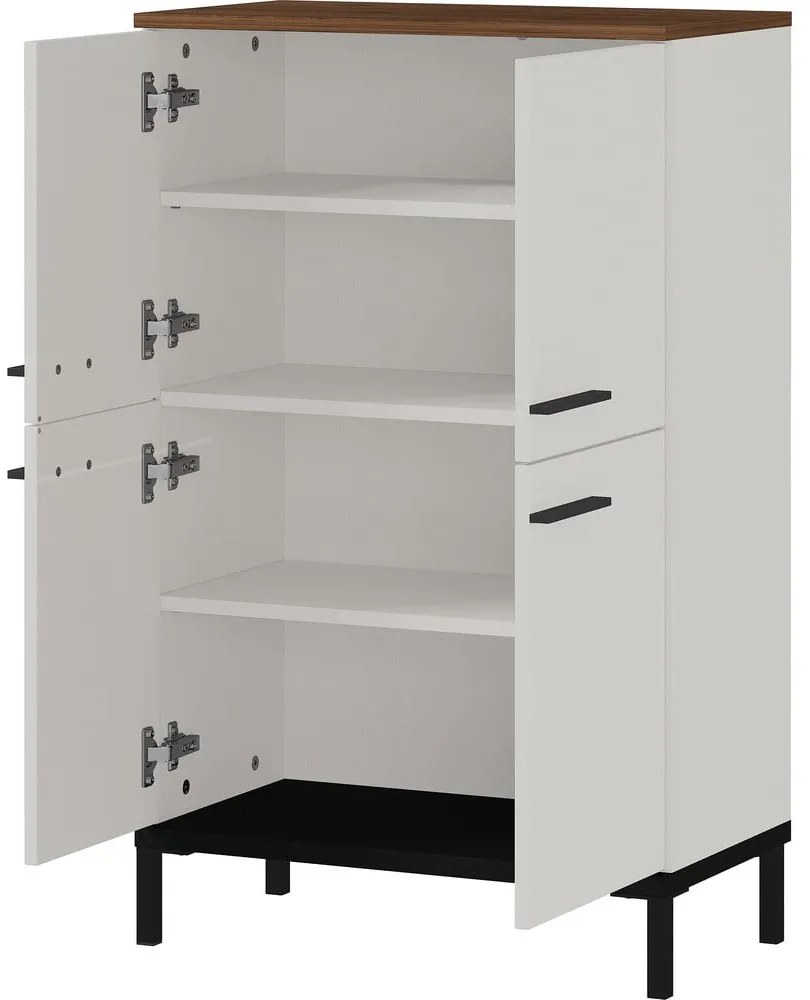 Dulap de baie înalt gri-bej cu aspect de nuc 60x97 cm Yonkers - Germania