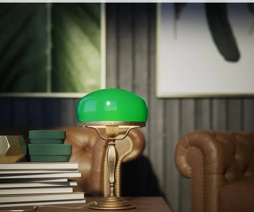 Veioza, Lampa de masa vintage Mushroom Lamp verde