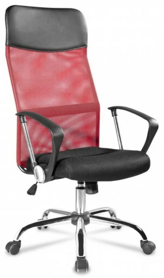Scaun rotativ Lincoln negru-roșu