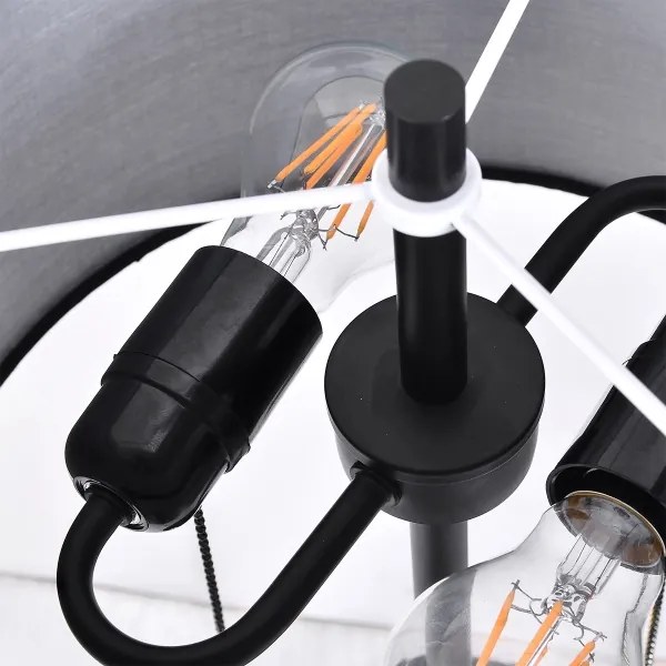 Lampă de podea FOGO 2xE27/15W/230V negru
