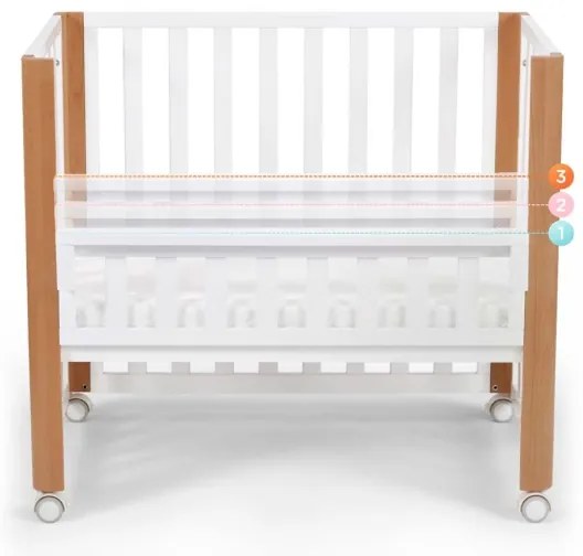 KINDERKRAFT SELECT KOYA Premium - Pătuț 4 în 1 pentru copii, fag/pin