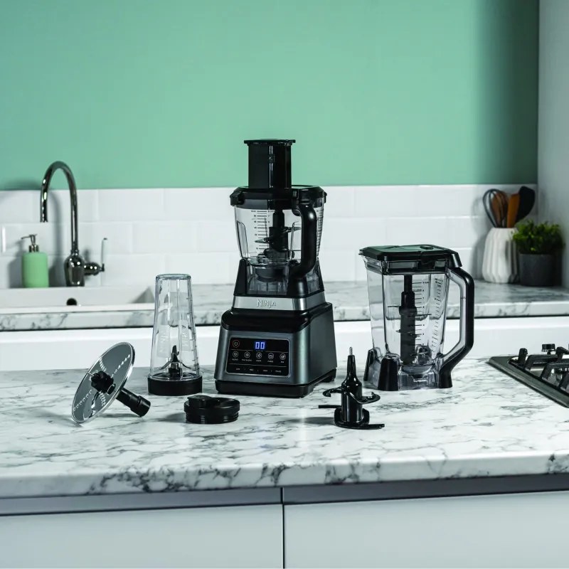 Blender Ninja BN800EU, 1200W, 2.1L, 3in1, Auto-iQ, 3 viteze, 21.000 rpm, Fara BPA, Zdrobire gheata, Negru