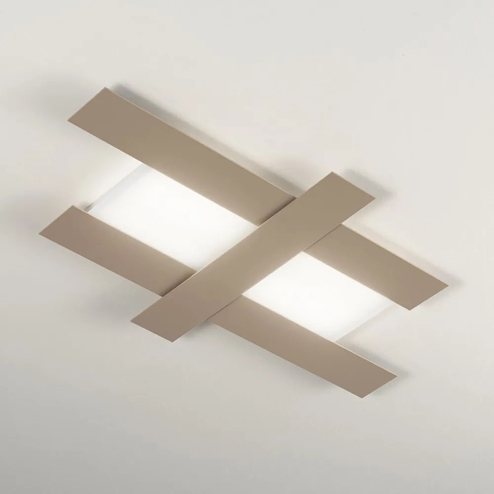 Plafoniera LED DOHA P otel, alb, negru sau gri dove