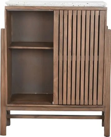 Comoda din lemn de acacia si marmura " Terrazo "