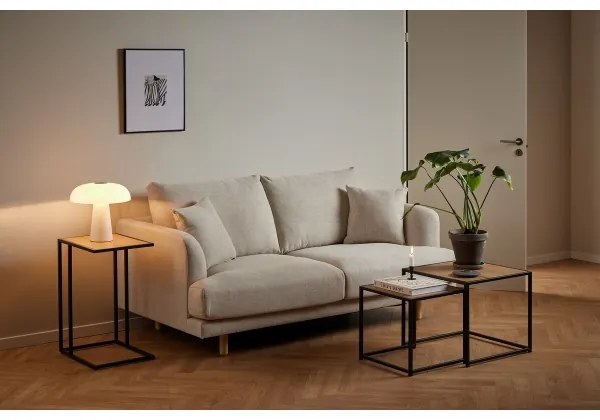 Set de 2 măsuțe de cafea SARON, stejar/negru