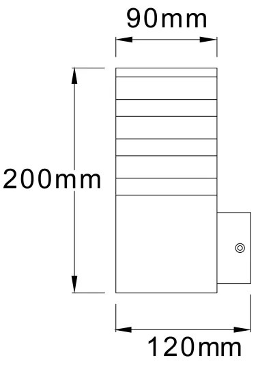Aplica de perete exterior TEKSAS 1xE27/12W/230V IP44 antracit cu senzor