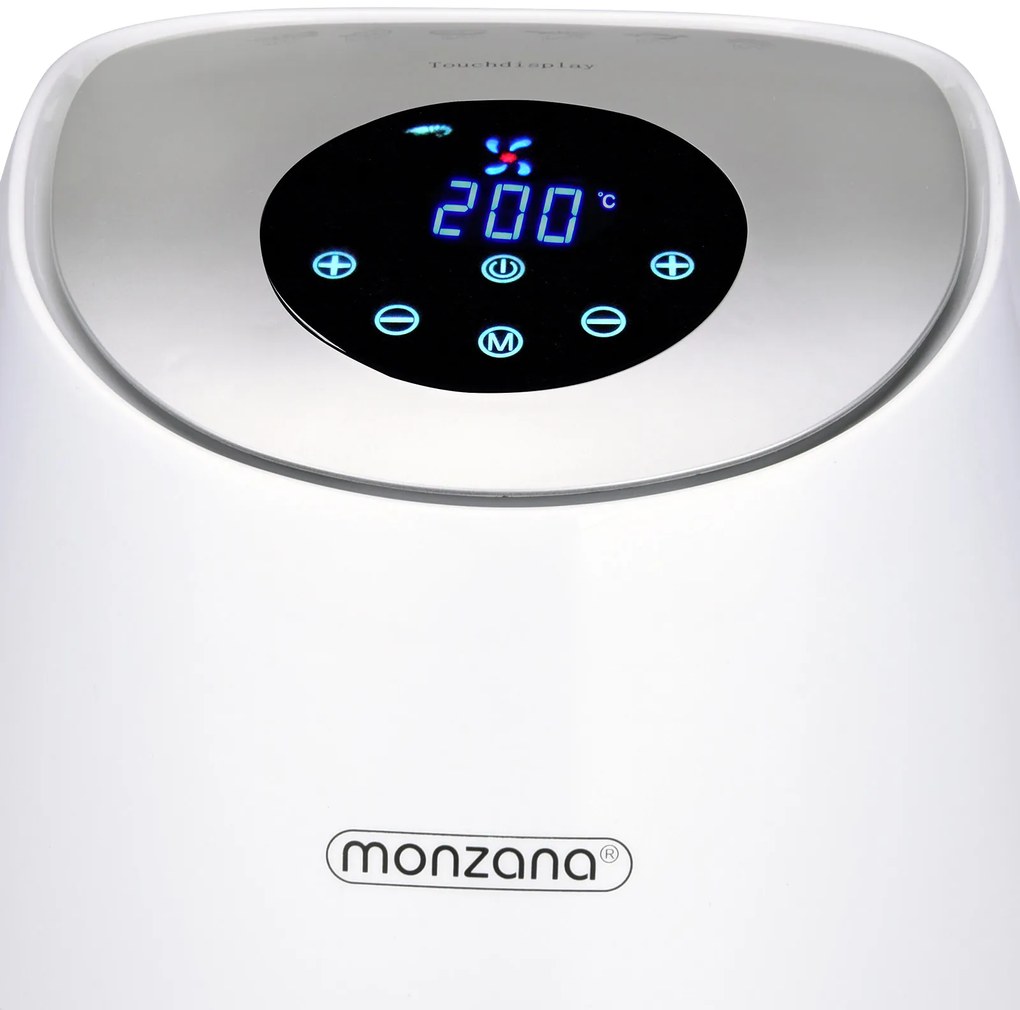 Deuba Cuptor cu aer cald FRYER 1 alb - 9 in 1 cu ecran tactil 1485 W 3,6 l