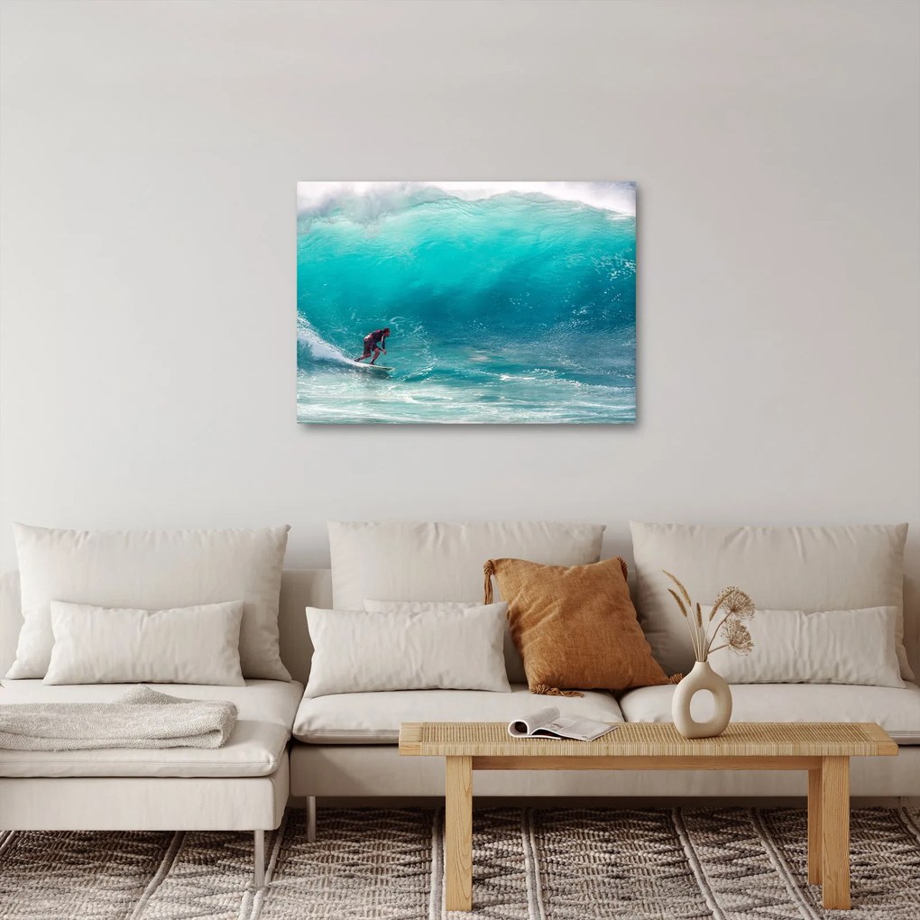 Tablou - Surfer în valuri (70x50 cm)