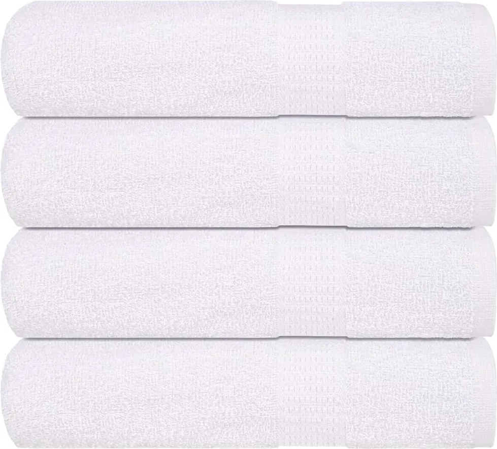 vidaXL Prosoape de duș, FROGN, 4 buc., alb, 70x140 cm, 360 g/m²