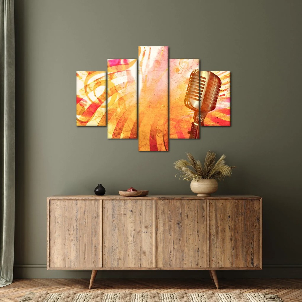 Tablou - Microfon retro (150x105 cm)