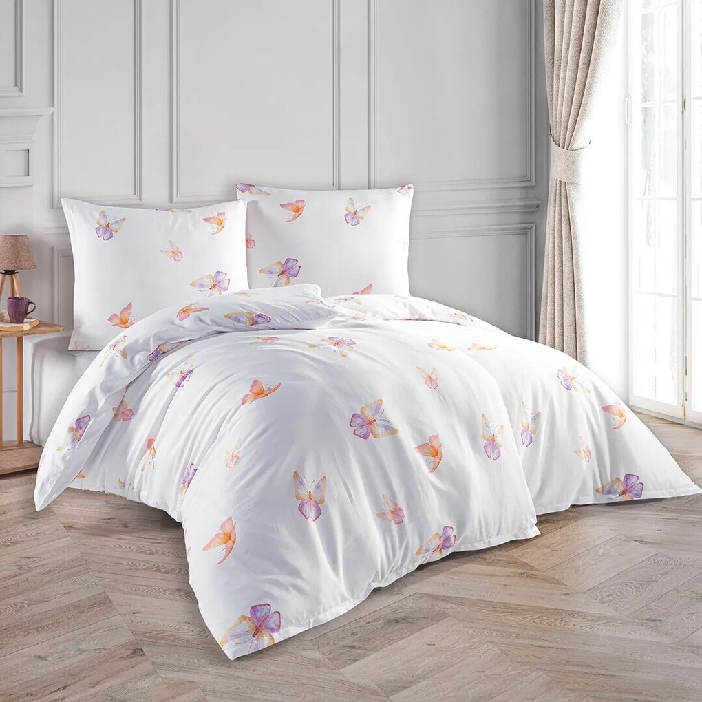 BedTex Lenjerie de pat din satin Flutter, 160 x 200 cm, 2 x 70 x 80 cm, 160 x 200 cm, 2 buc. 70 x 80 cm