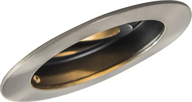 Spot încastrat inteligent modern oțel cu negru incl. WiFi GU10 - Rondoo