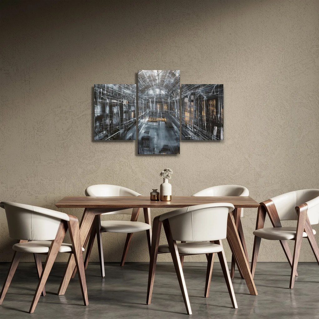 Tablou cu u interiorul clădirii vechi (90x60 cm)